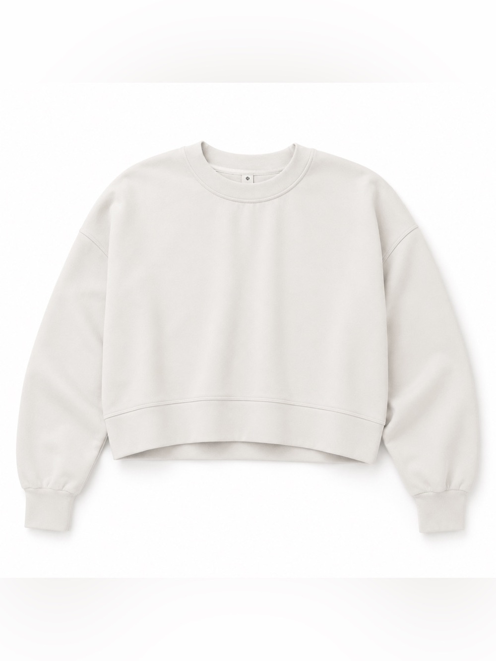 Lululemon Softstreme Perfectly Oversized Cropped Crew Bone Size 10